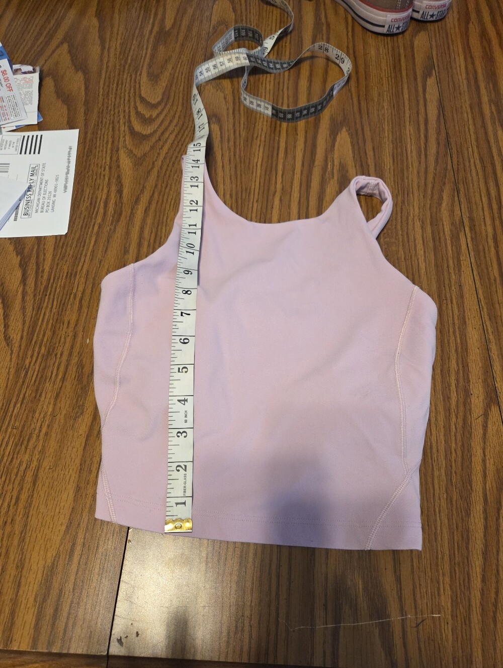 lululemon athletica Pink Cropped Tank Top